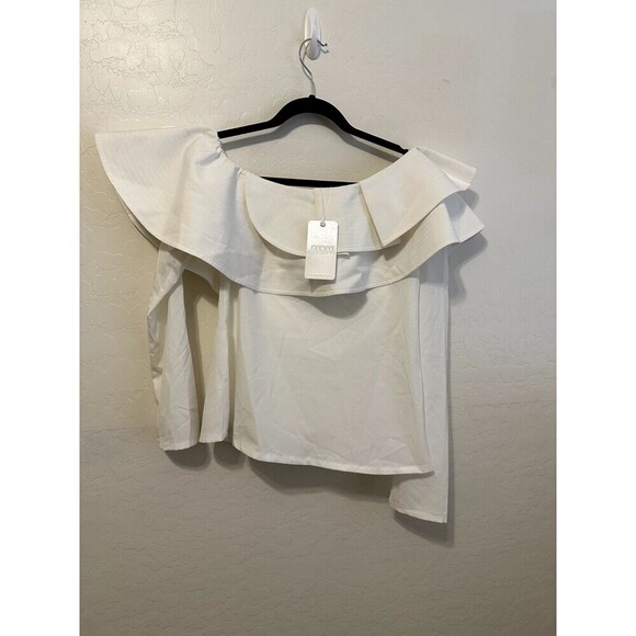 Mare Mare X Anthropologie Woman's Off Shoulder Top Size M Ruffled Event Formal - Picture 10 of 16